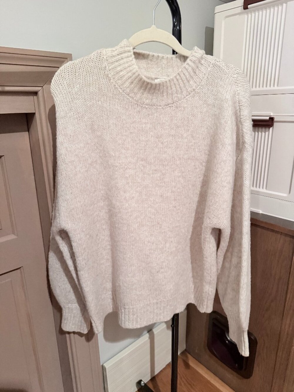 Z Supply Danica Oversized Crewneck Sweater Cream M